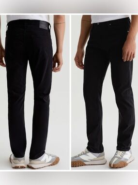 Adriano Goldschmeid Tellis Sueded Sateen Modern Slim SUD Pants Super Black 30x32